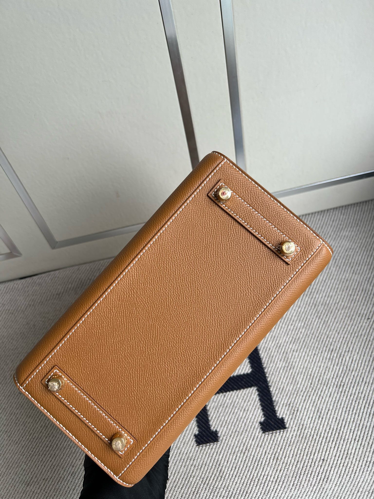 에르메스 버킨백25 골드브라운 금장 앱송